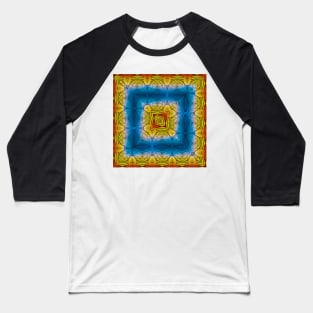 square creative design inspired by nature rainbow coloured pattern Baseball T-Shirt